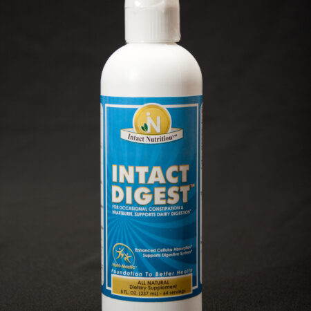 A bottle of Intact Digest
