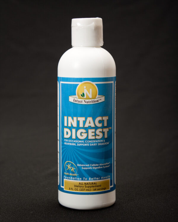 A bottle of Intact Digest